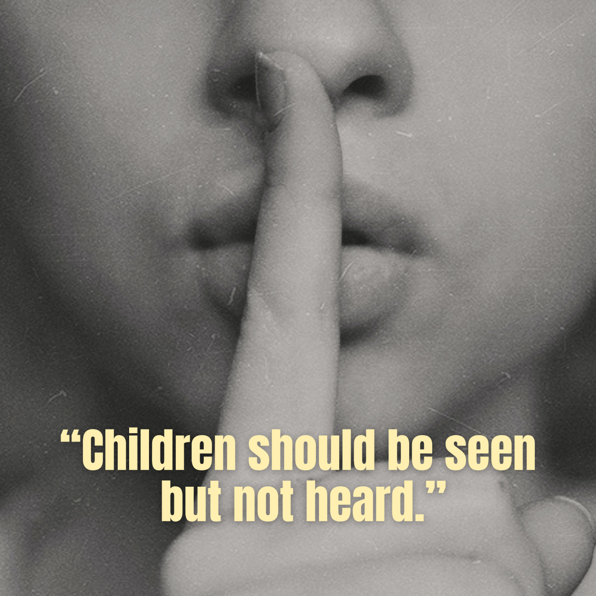 An authoritarian parent believes that children should be seen but not heard.