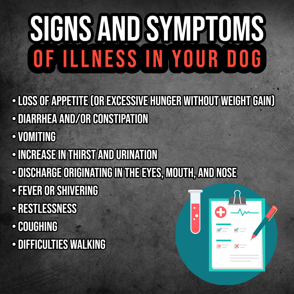 Signs and symptoms of illness in the Curly-Coated Retriever.