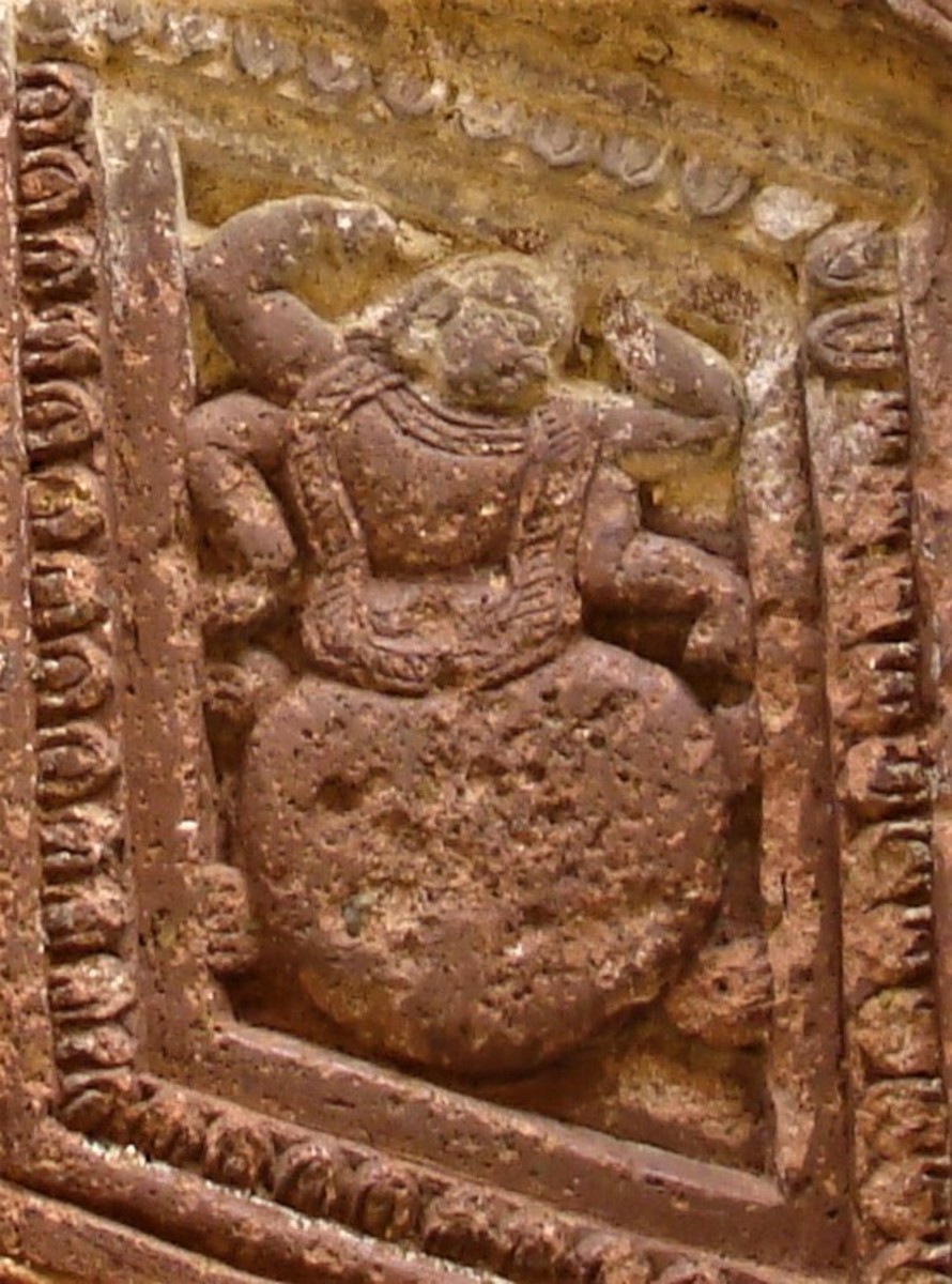 Kurma Avatar in stone; Shiva temple; Ganpur, Birbhum