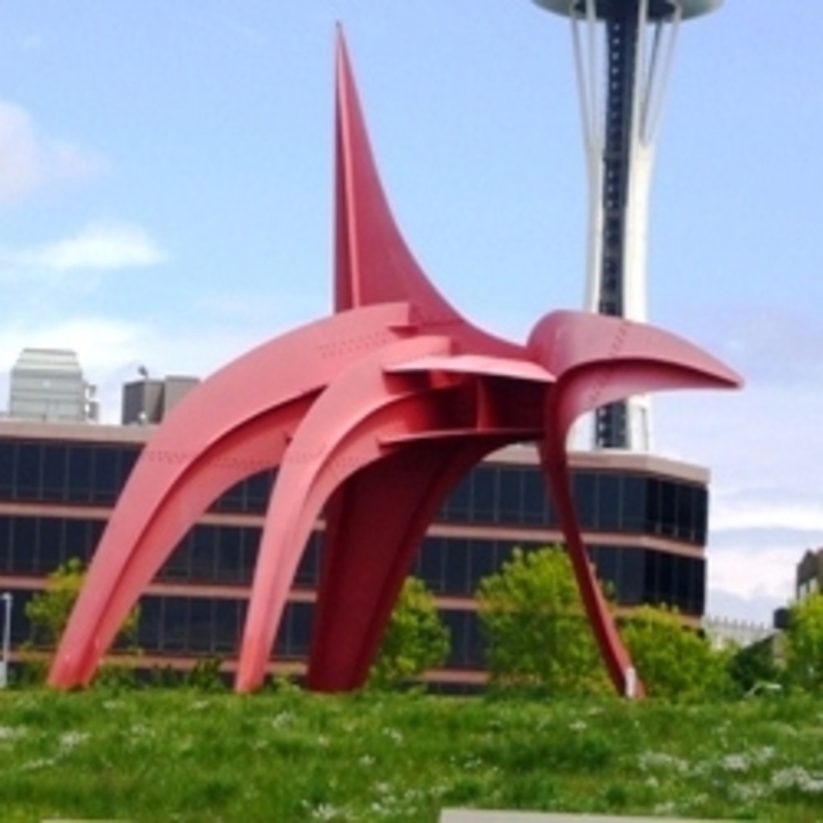 "Eagle"  Sculpture with the Space Needle in the Background