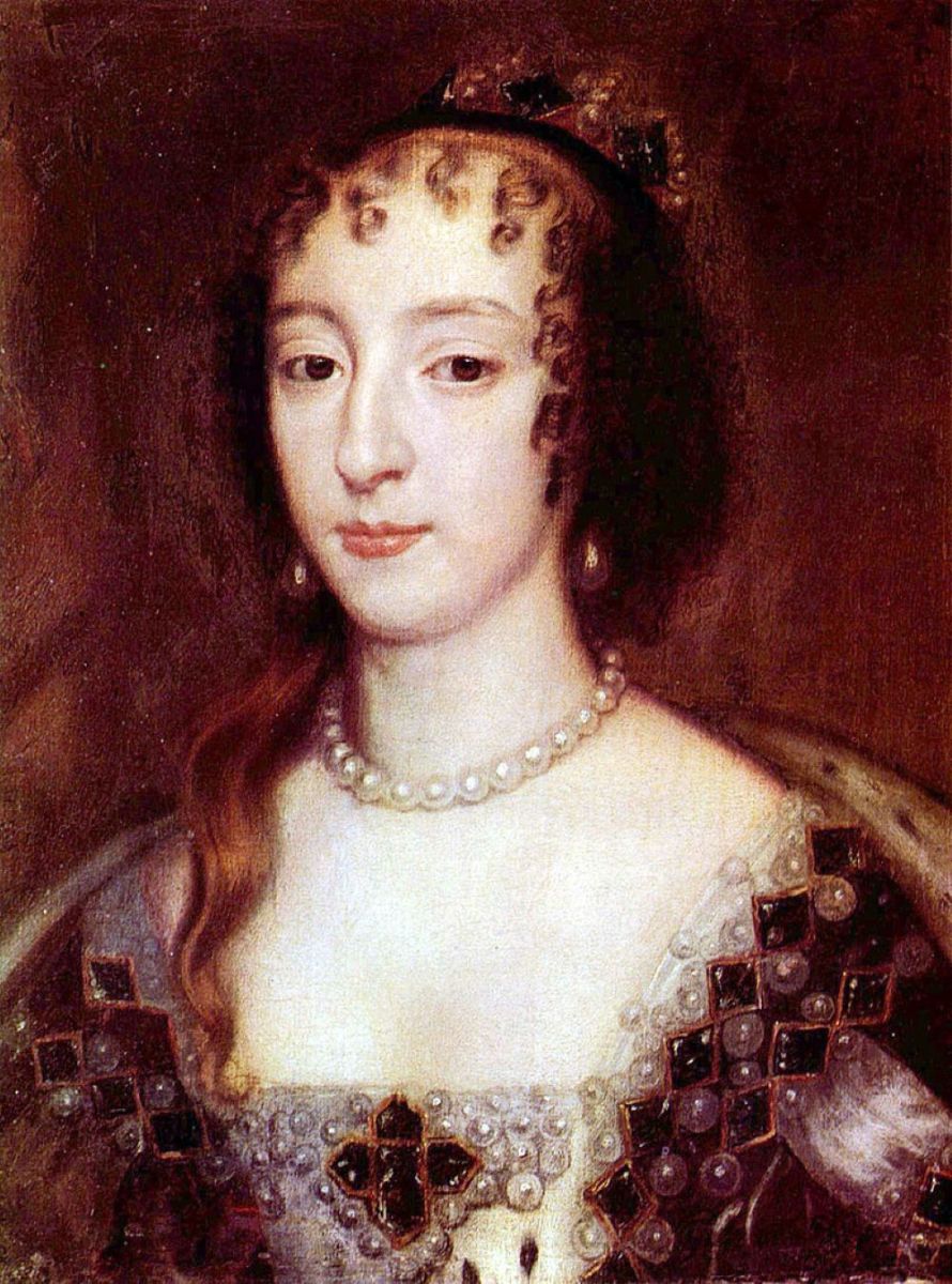 Henrietta Maria by Sir Peter Lely. She was the daughter, sister, wife and mother of kings.