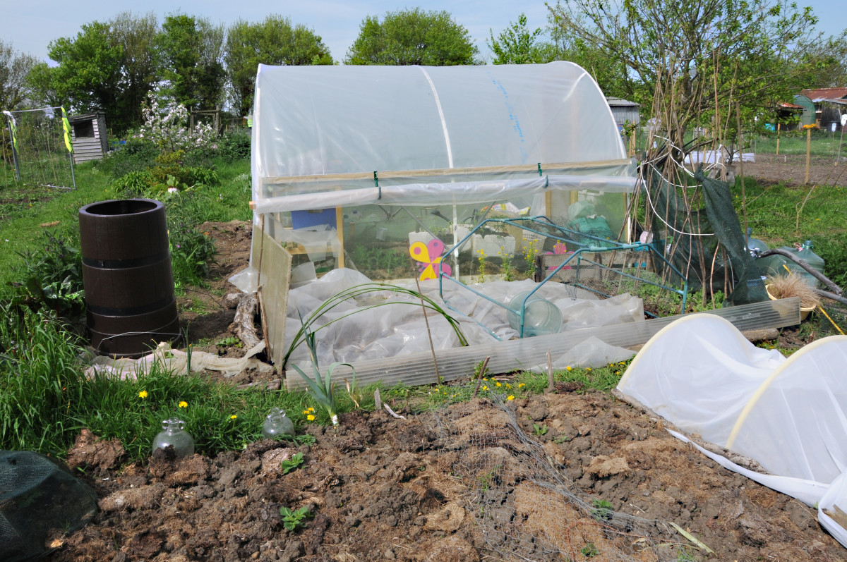 A collection of items which are being used on the Allotment