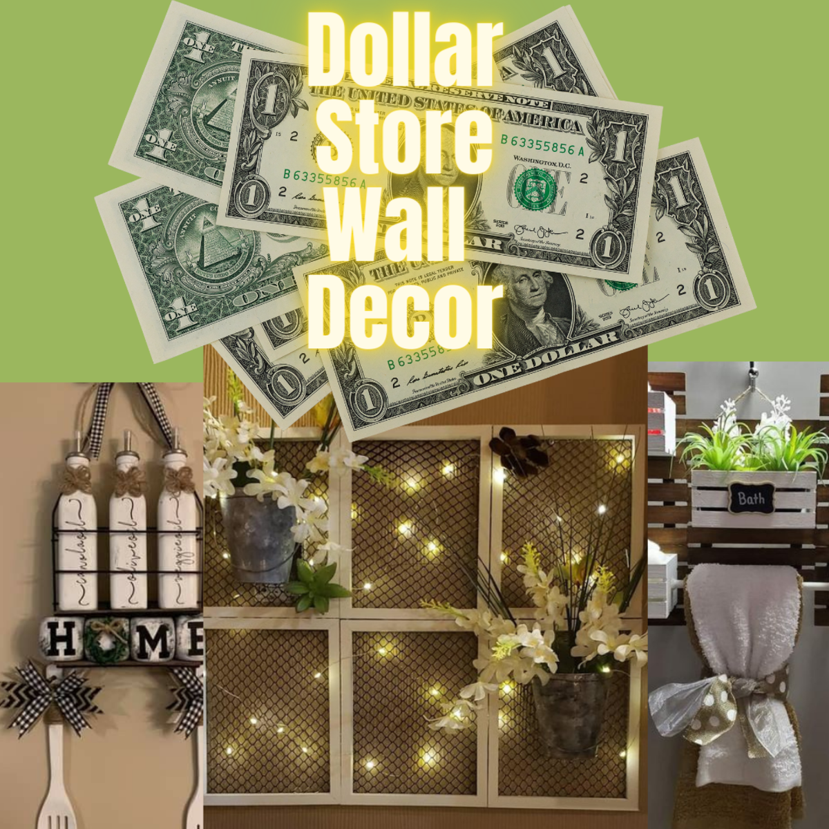 DIY dollar store wall décor ideas