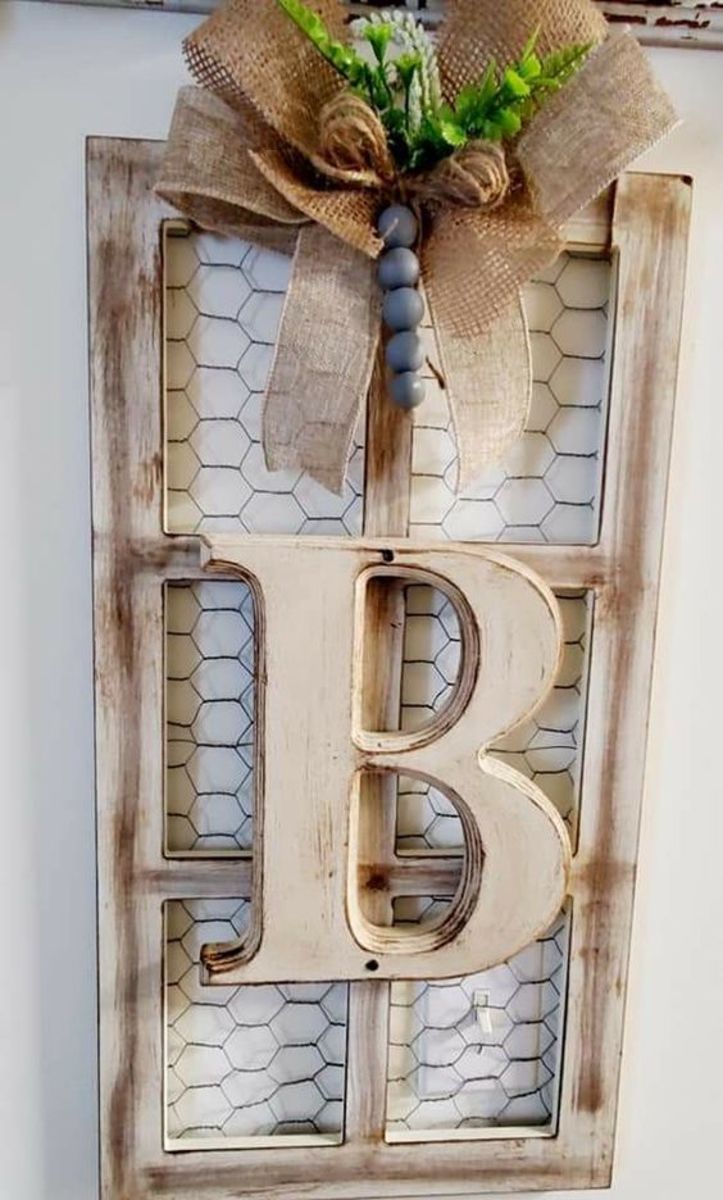 Letter-themed wall decoration