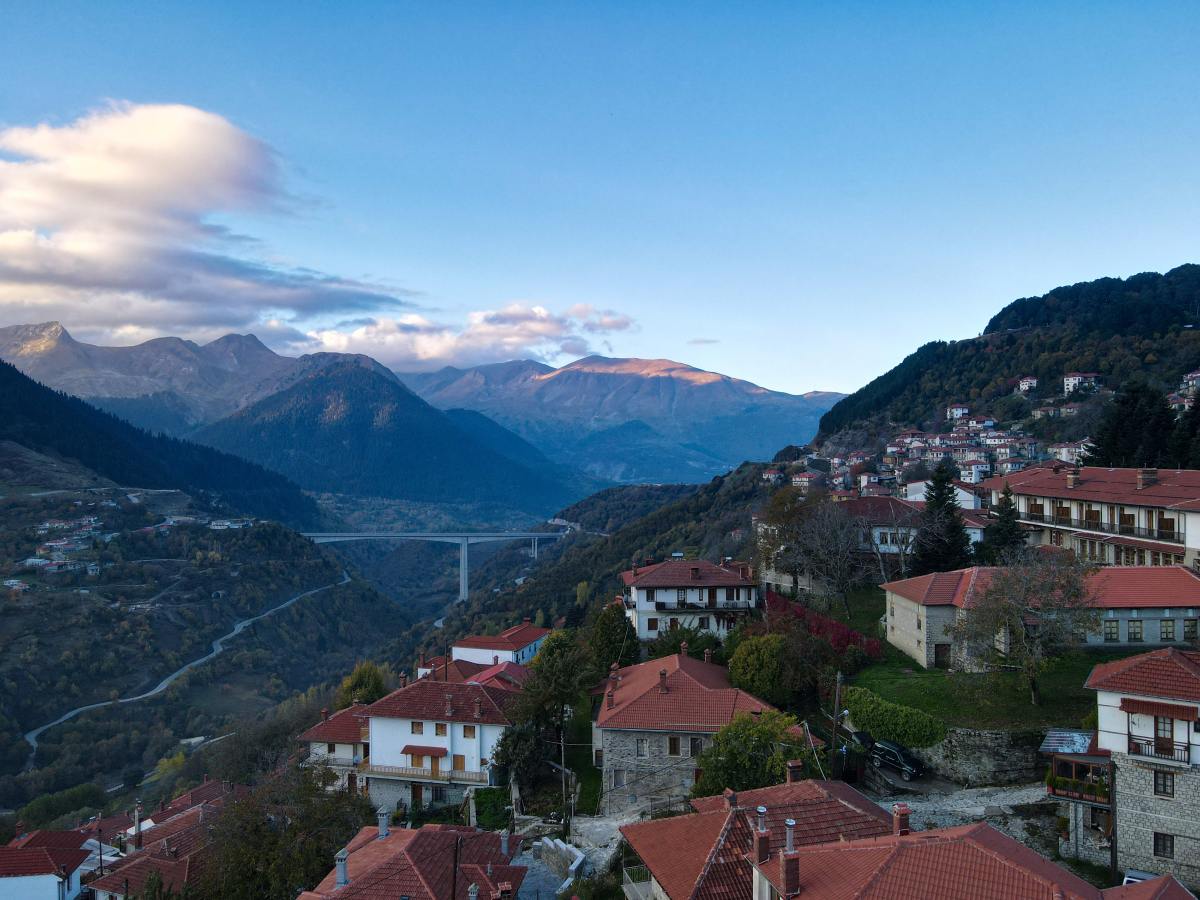 A view from Metsovo village, Greece.