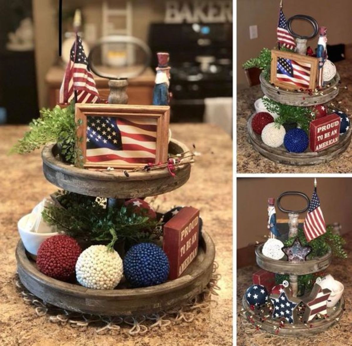 30+ DIY Patriotic Tiered Tray Decor Ideas To Decorate Your Home This ...