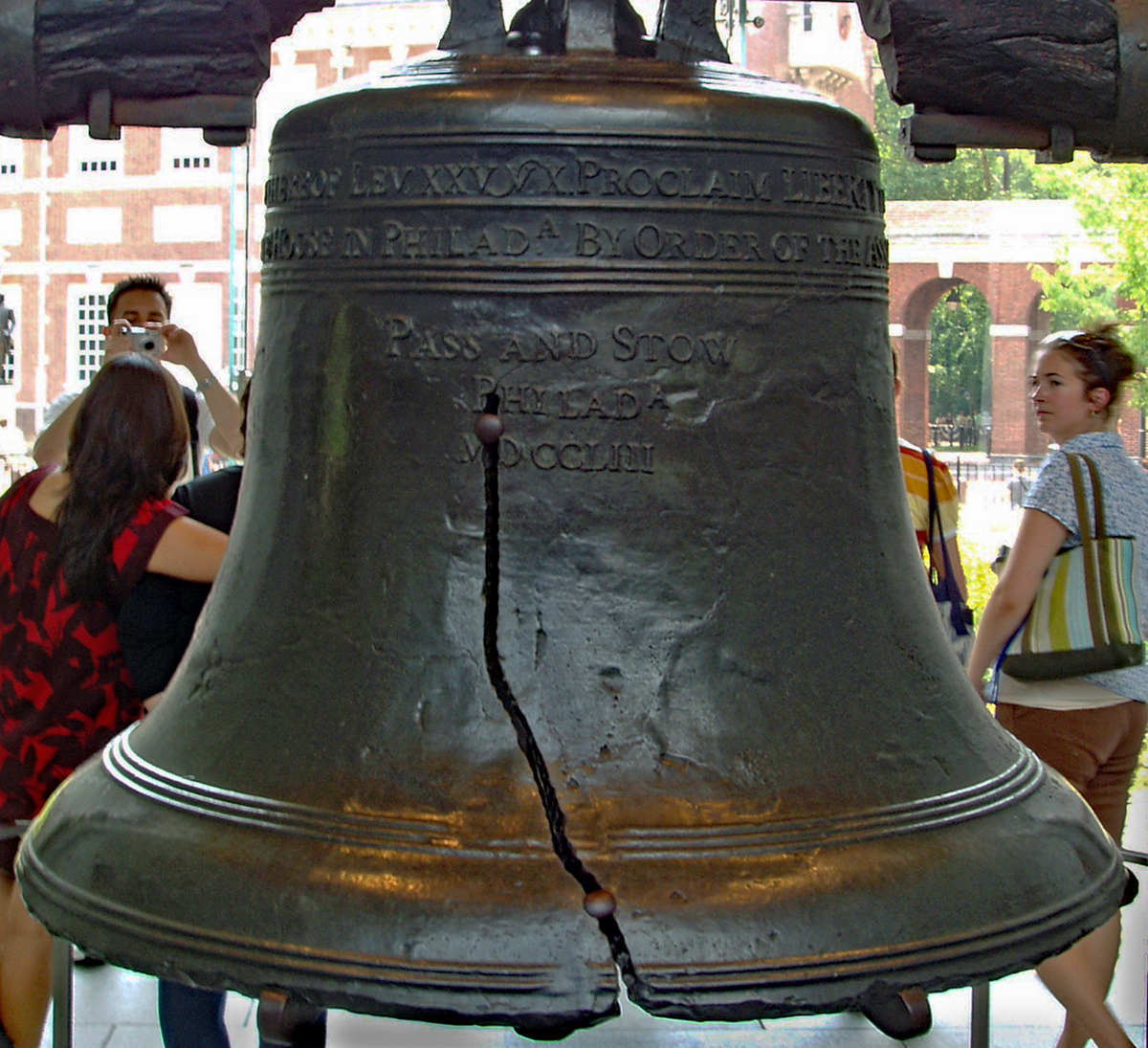 The Liberty Bell and the infamous crack, pictured in 2008.