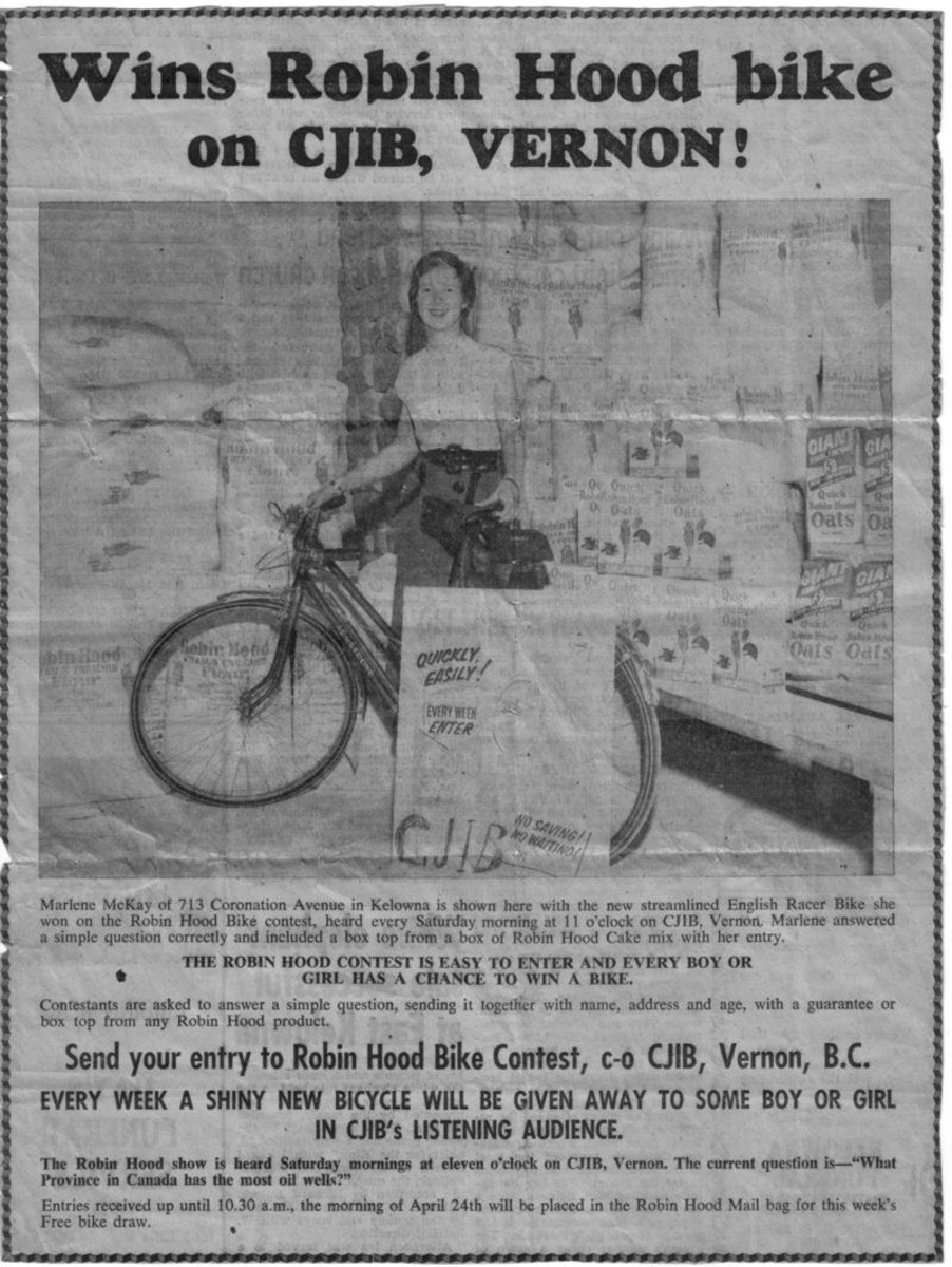 When my birth mom won a bike when she was about 14 - How cool is that?!!!