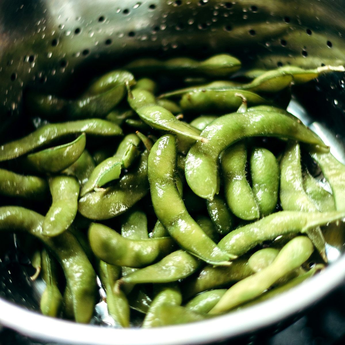 Edamame, great as a snack or in recipes.
