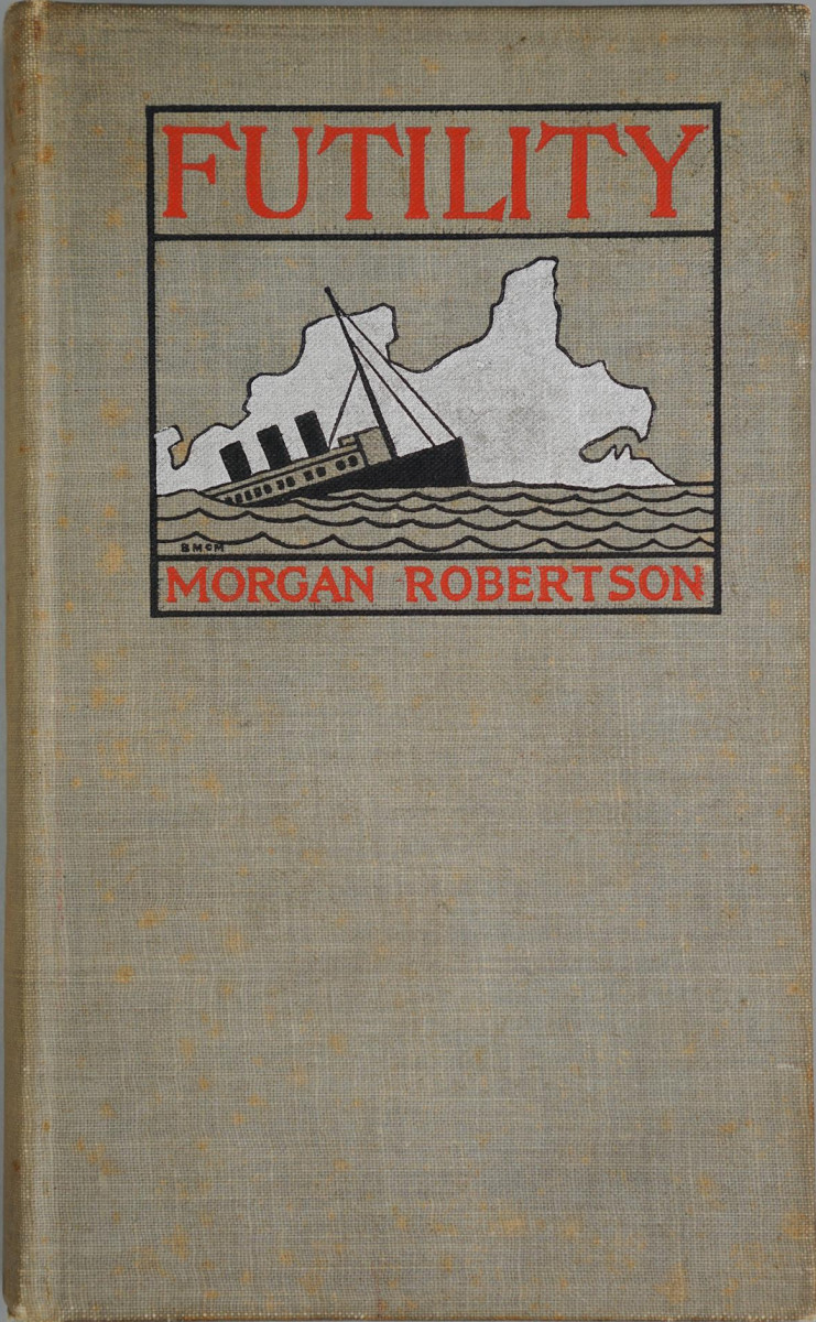 摩根·罗伯逊(Morgan Robertson)的《无用》(1898)第一版的原始封面。