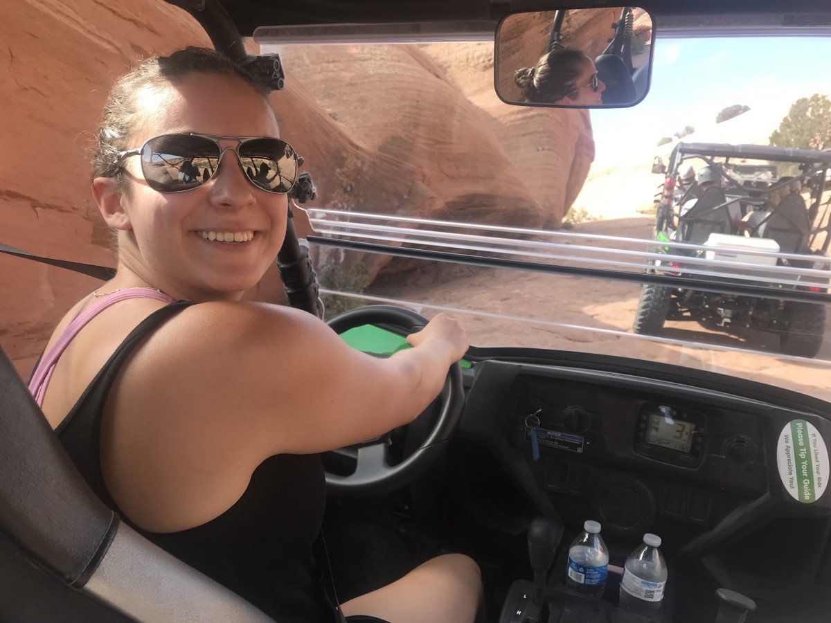 On a 2021 trip to Moab, Utah, my family and I took an unforgettable scenic tour driving 4x4 vehicles in the desert at Hell's Revenge. We traversed several miles of difficult trails with steep ascents, sharp inclines, and narrow ledges. What a thrill!