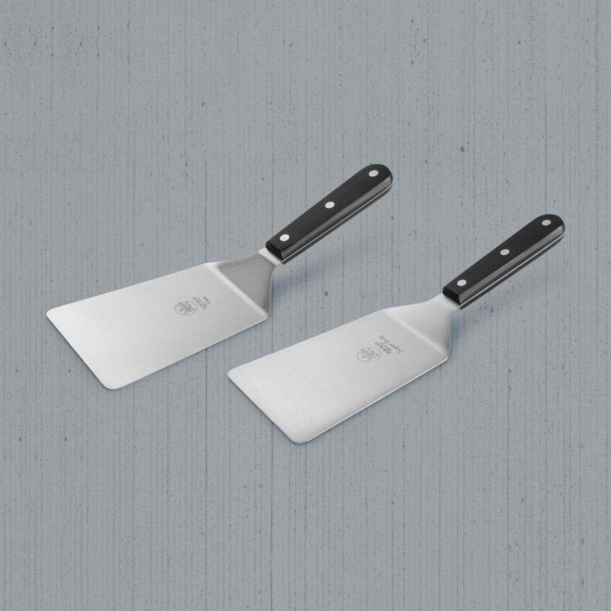 The long handled Steel Spatula is a ideal tool for any kitchen to turn and serve food like burgers, steaks and even home fries it worked well for flipping over a cheese steak.