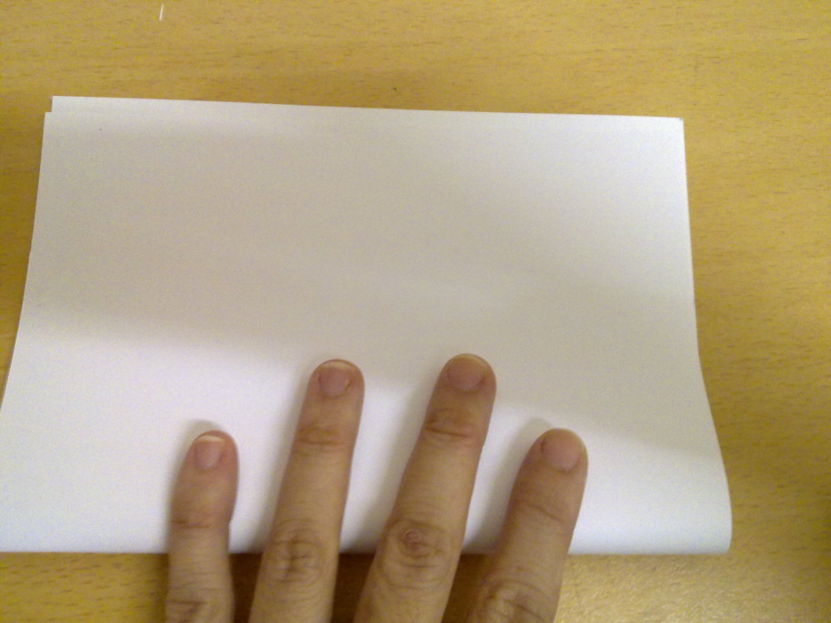 Fold white card into half