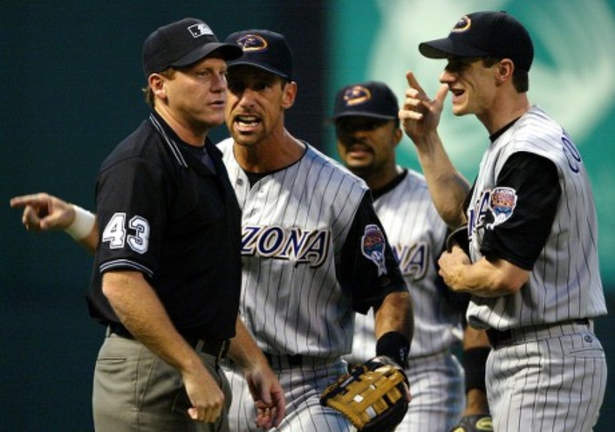 Luis Gonzalez (Left), Tony Womack (Center), and Craig Counsell (Right)