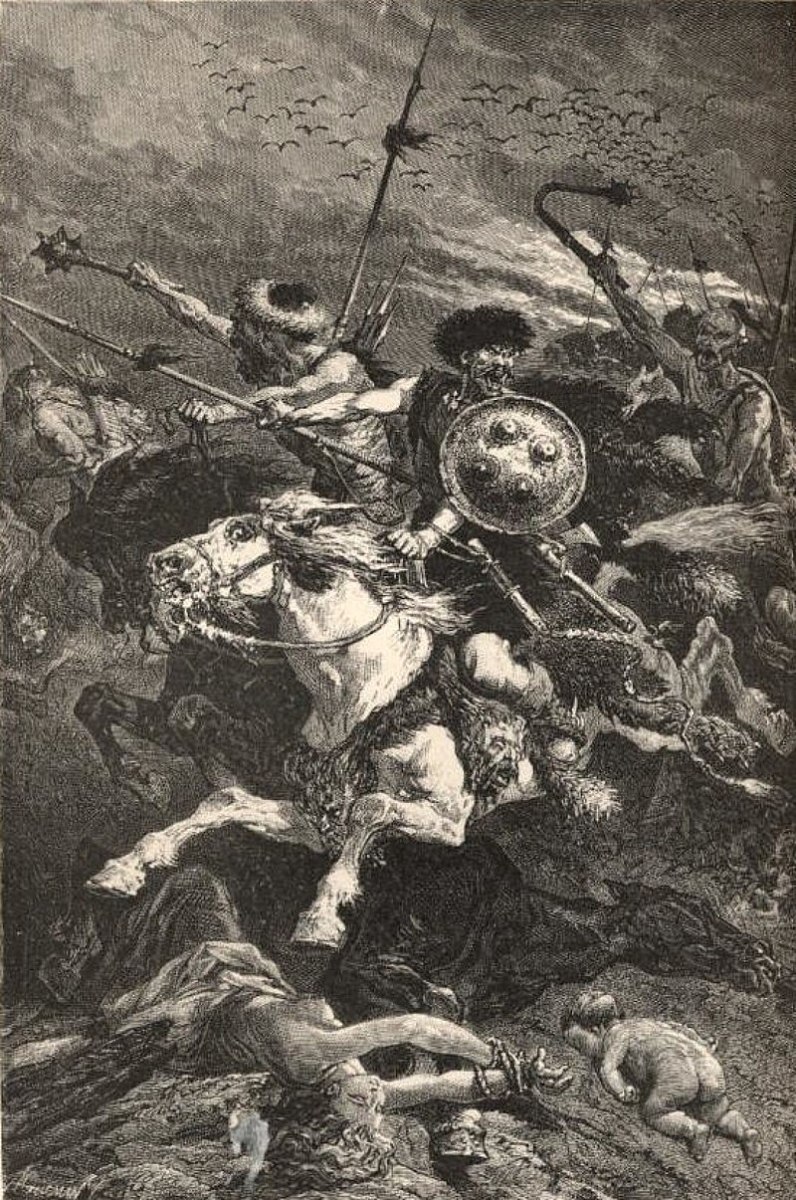 The Huns at the Battle of Chalons 