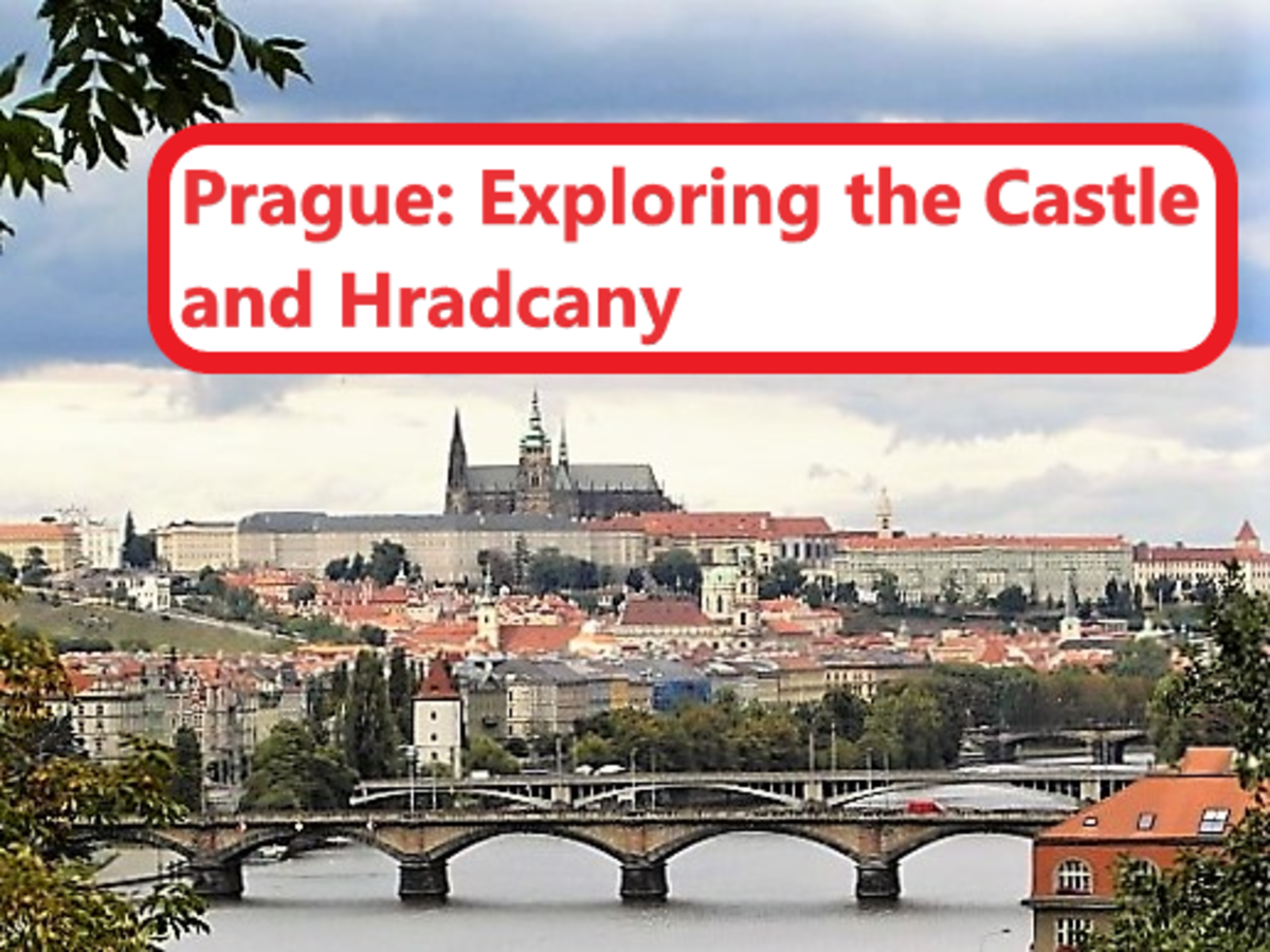 Prague Castle and Hradcany from Vysehrad.