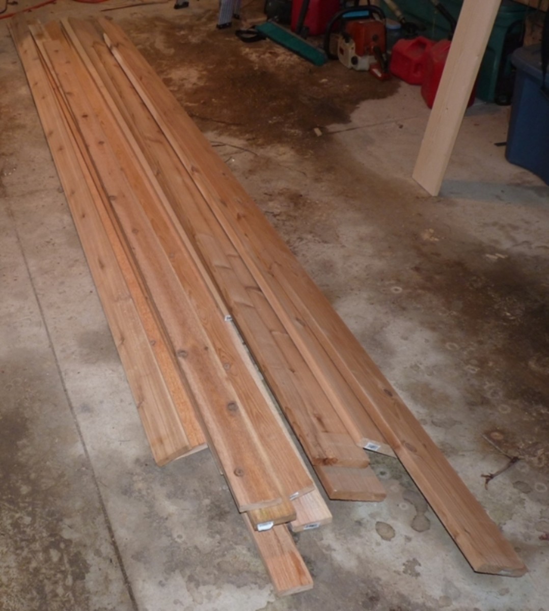 1 X 6 cedar boards