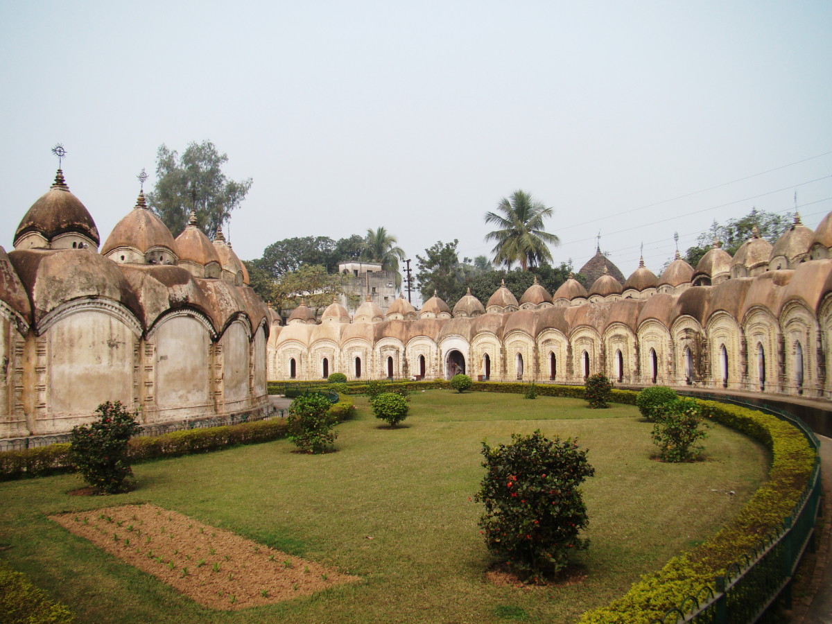 The temple complex of 109 Shiva temples in Kalna, Purva Bardhaman district, West Bengal
