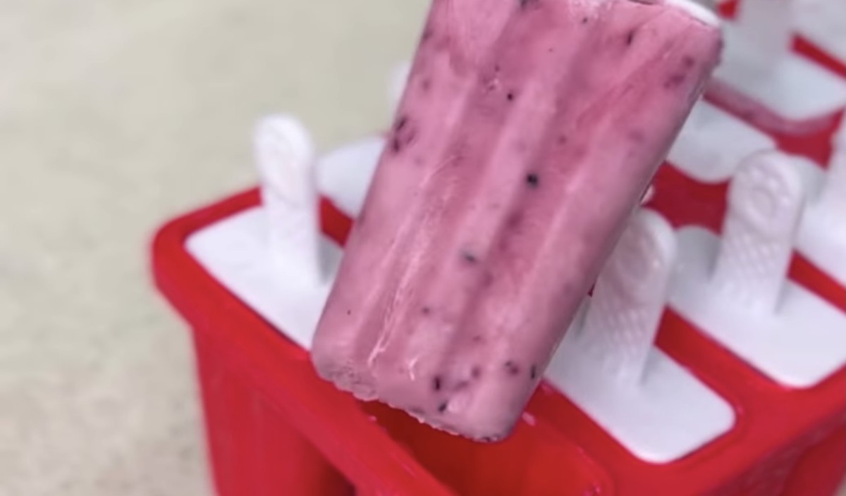 Popsicle Recipe: Two fruits and coconut flakes Popsicle