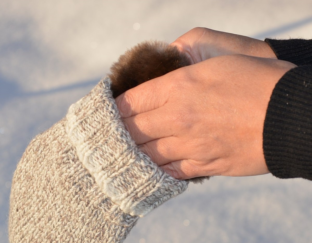 A reusable and biodegradable hand warmer made of sheared beaver fur.