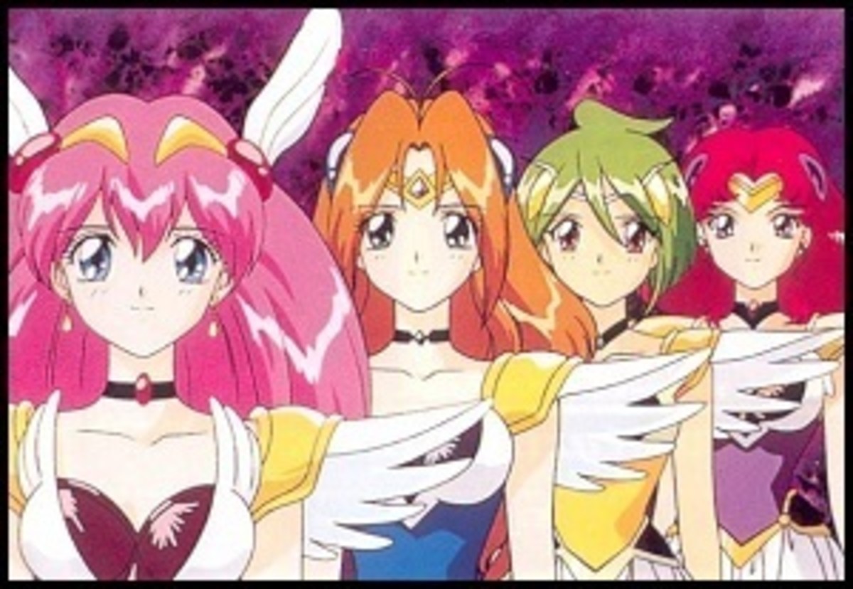 From front to back:"Momoko, Yuri, Hangiko, and Scarlet O'hara.