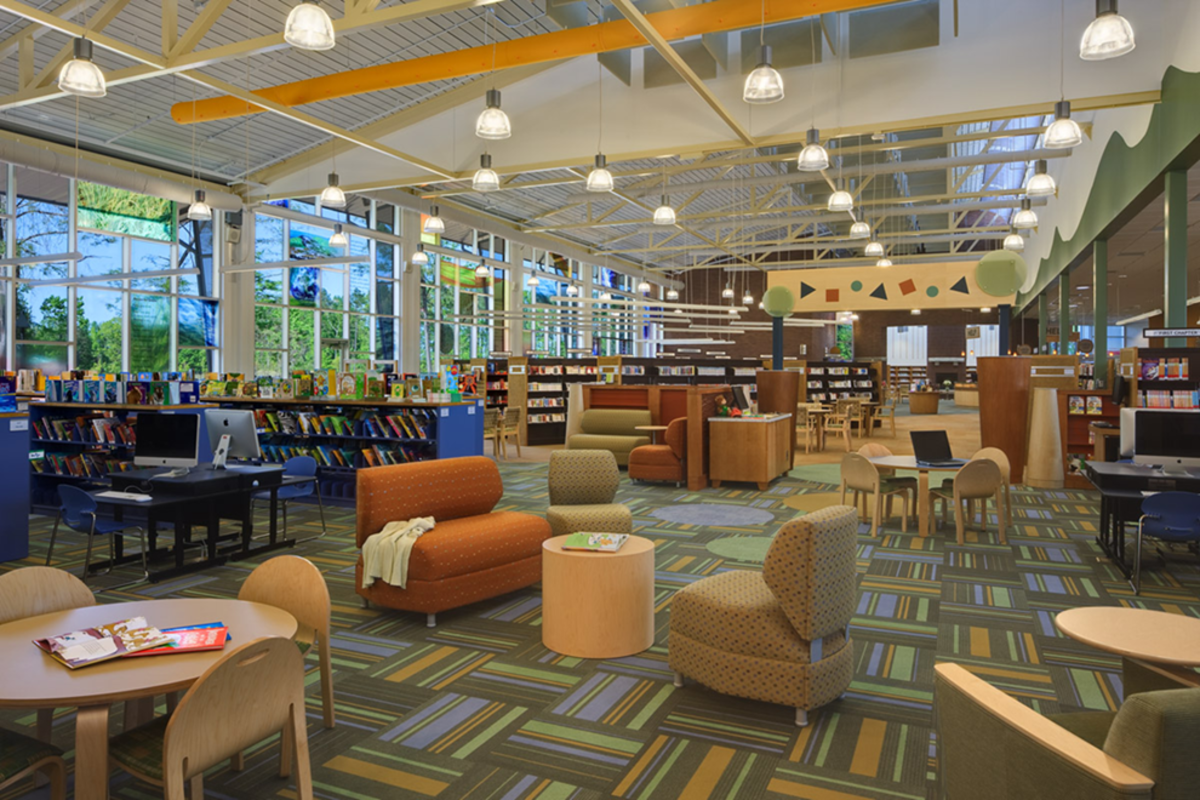 Sitting area in the Children's section of the Hamilton Mill, one of the newer branches of GCPL.