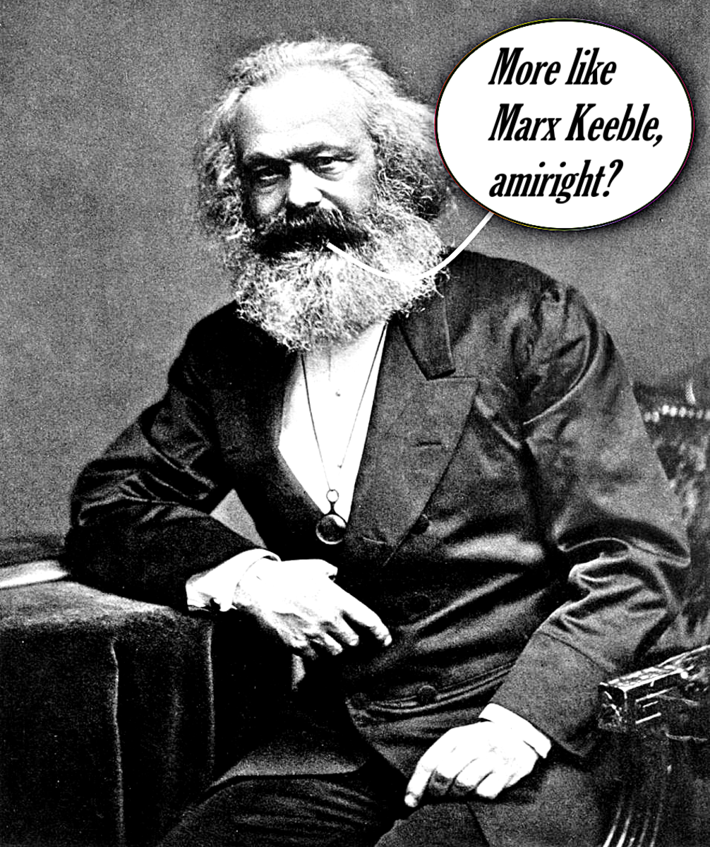 Karl Marx looking classy on multiple levels