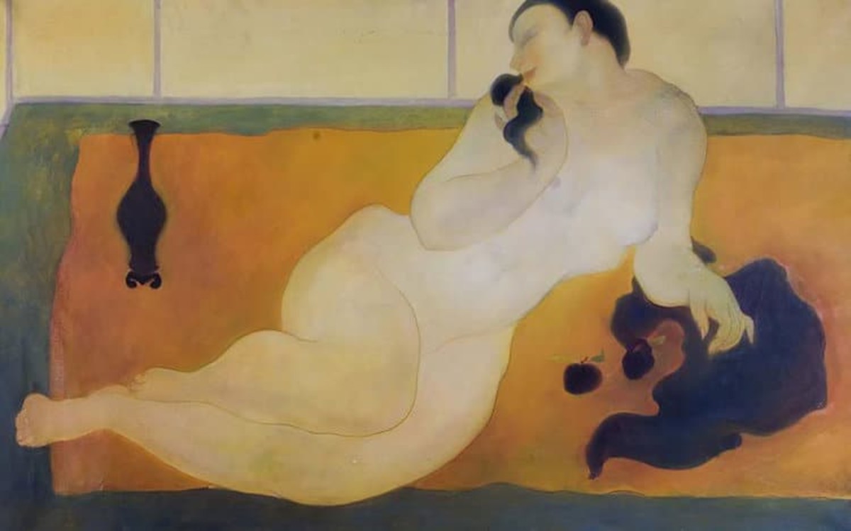Reclining Nude by Tyrus Wong 