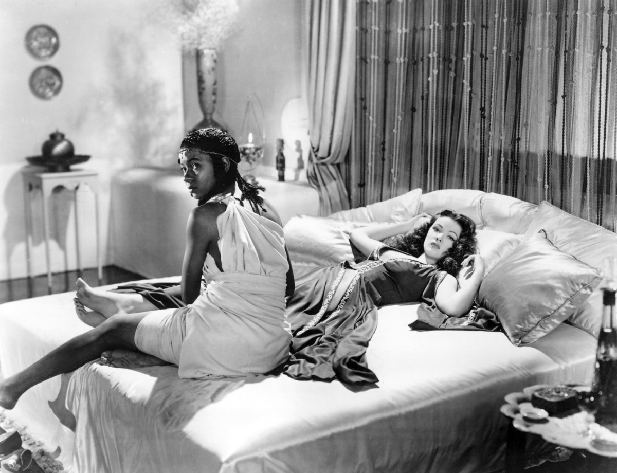 Publicity still of Gene Tierney and Jeni Le Gon from Sundown, 1941.