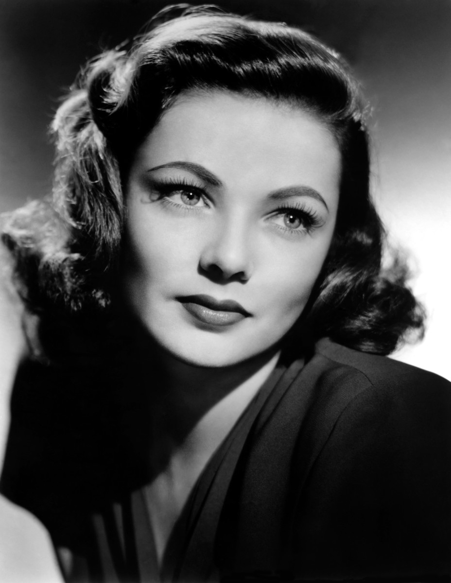 Promotional photograph of actress Gene Tierney, early 1940's.