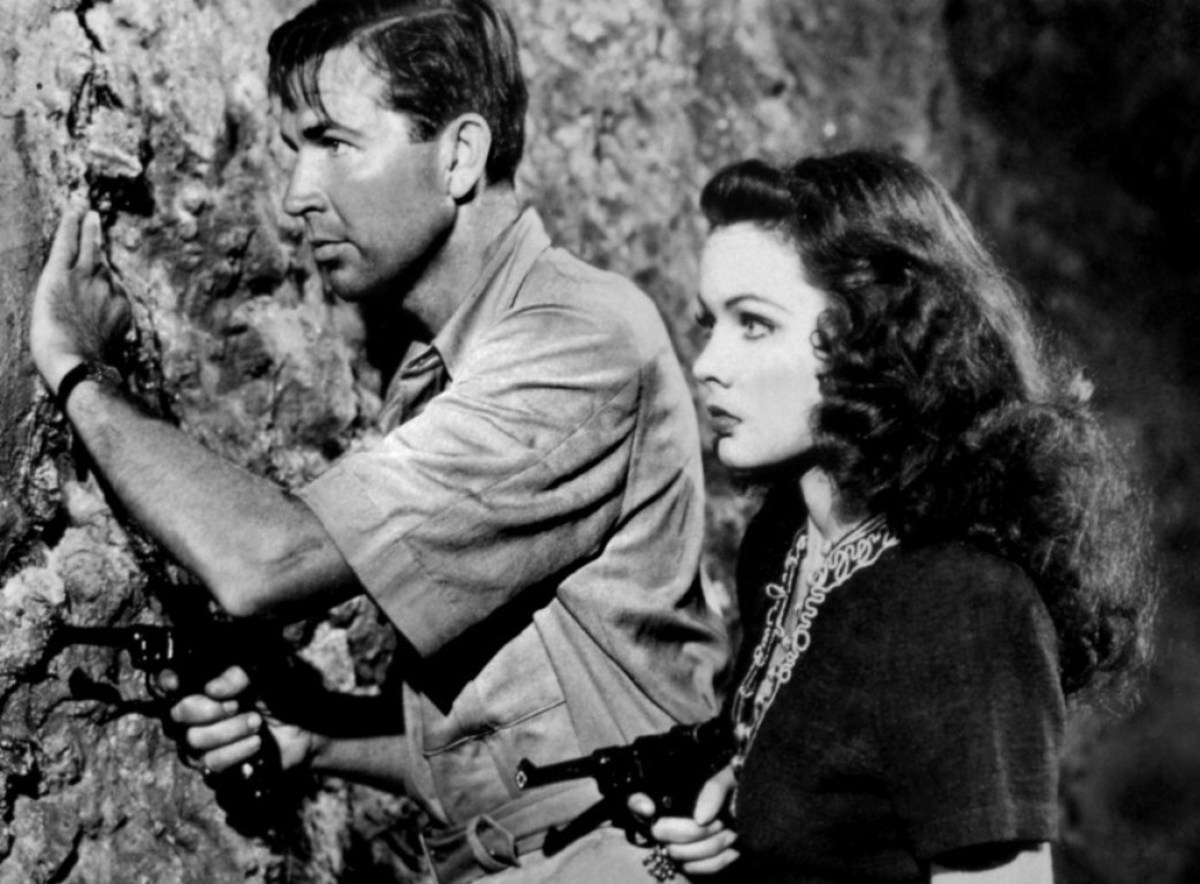 Bruce Cabot and Gene Tierney in Sundown, 1941. 