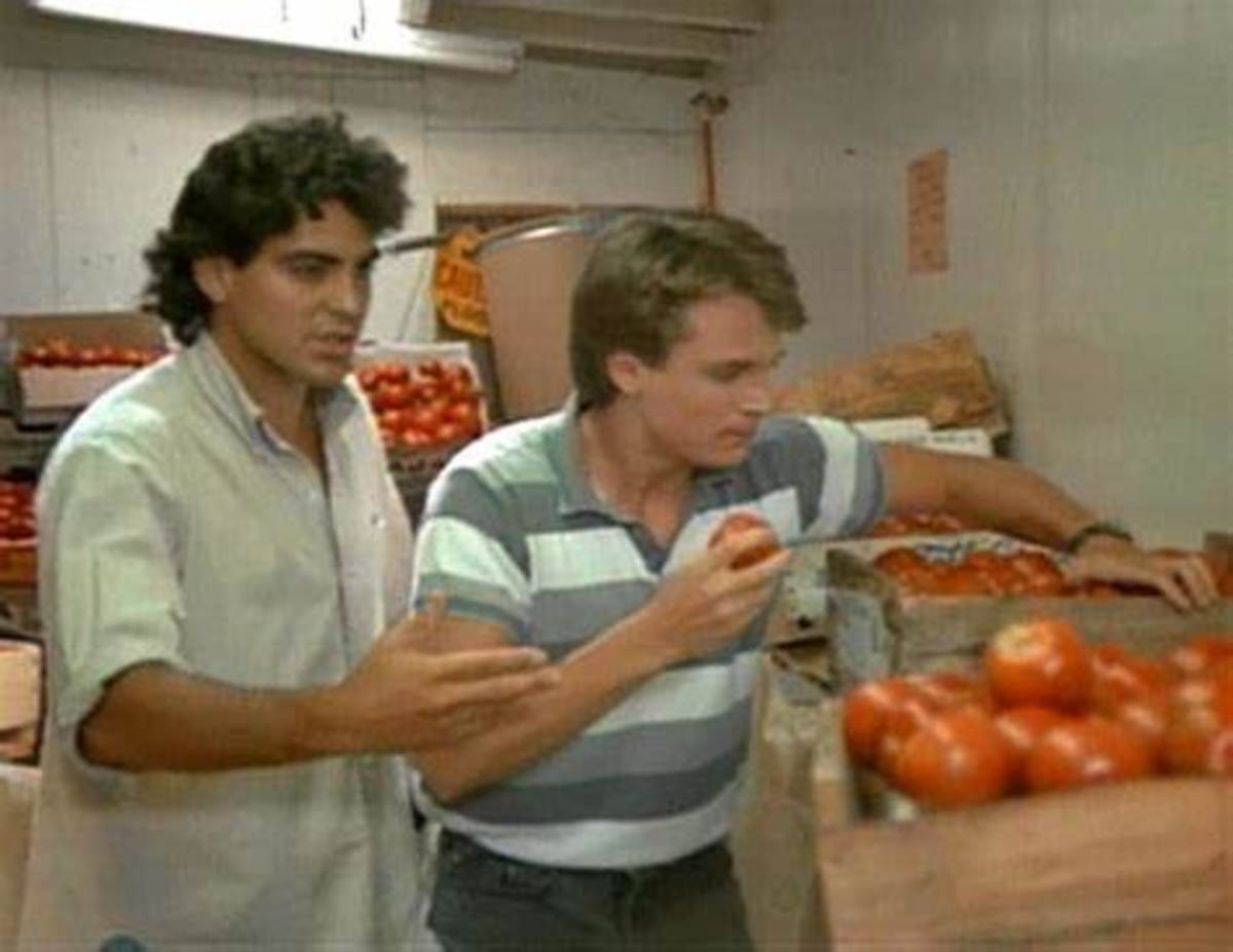 Matt and Chad (Anthony Starke) look for Tara amongst the tomatoes