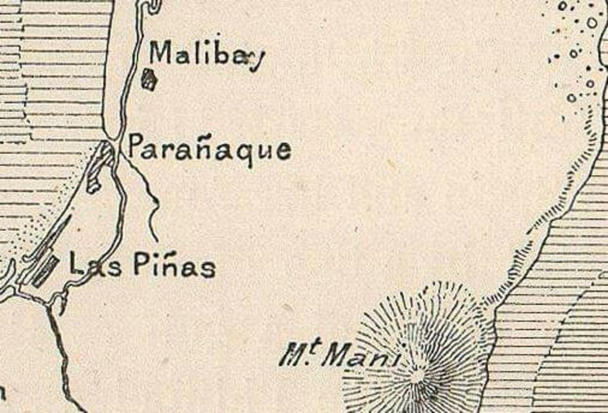 A close-up of the mysterious Mt. Mani, as shown on Reclus’s map.