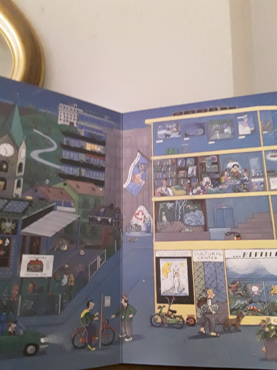 nighttime-activities-with-the-citizens-of-bustletown-in-textless-picture-book-for-little-readers