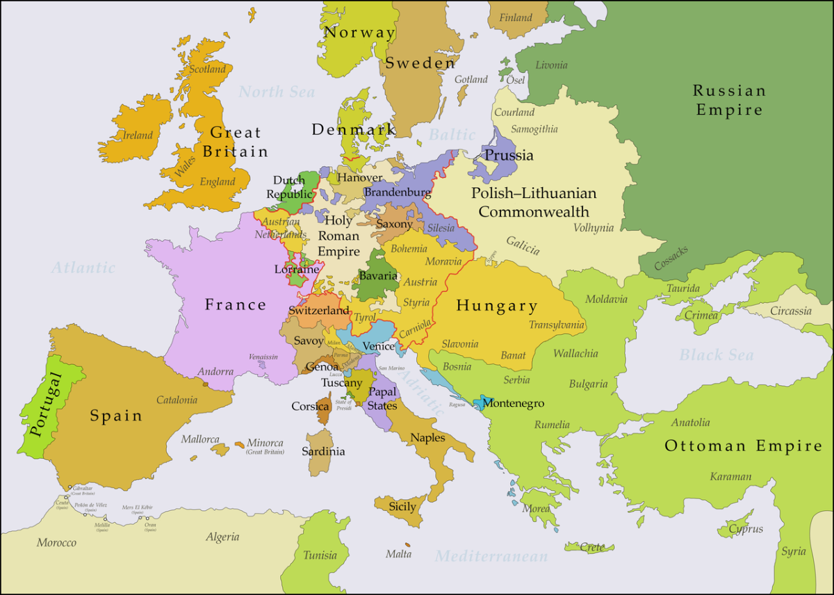 Europe in 1748