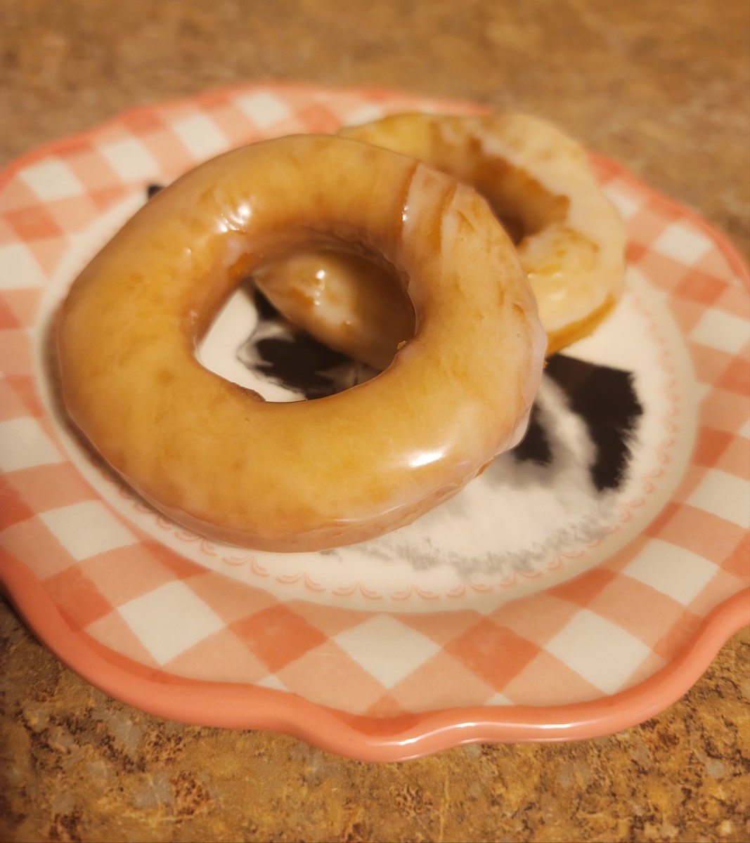 Homemade glazed donuts, yum!