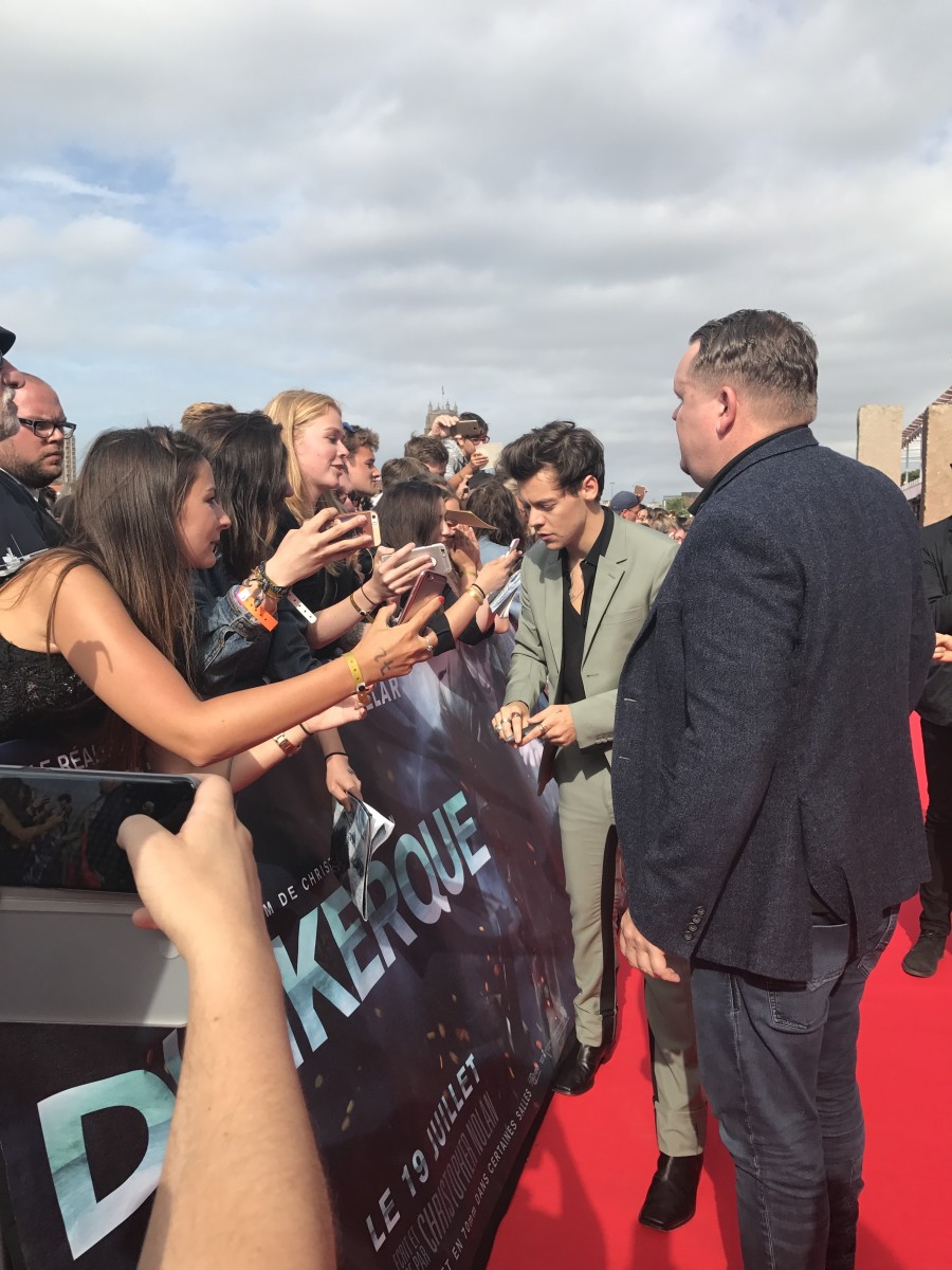 Harry Styles on the "Dunkirk" Red Carpet