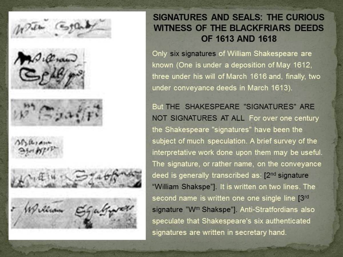 How could a writer have 6 different signatures?