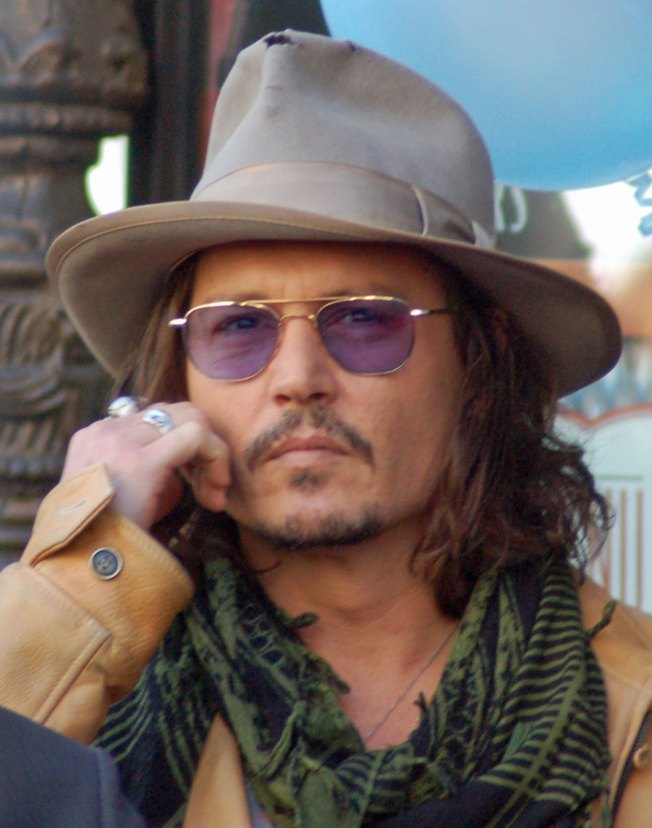 Johnny Depp at a ceremony for Penélope Cruz to receive a star on the Hollywood Walk of Fame.