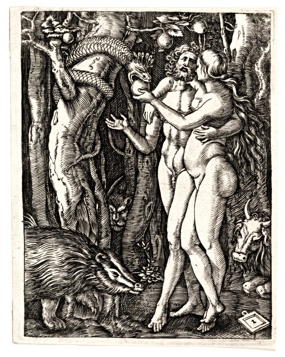 "Men" can be interpreted a number of different ways, but it's clearly drawing upon Adam and Eve/Garden of Eden iconography.