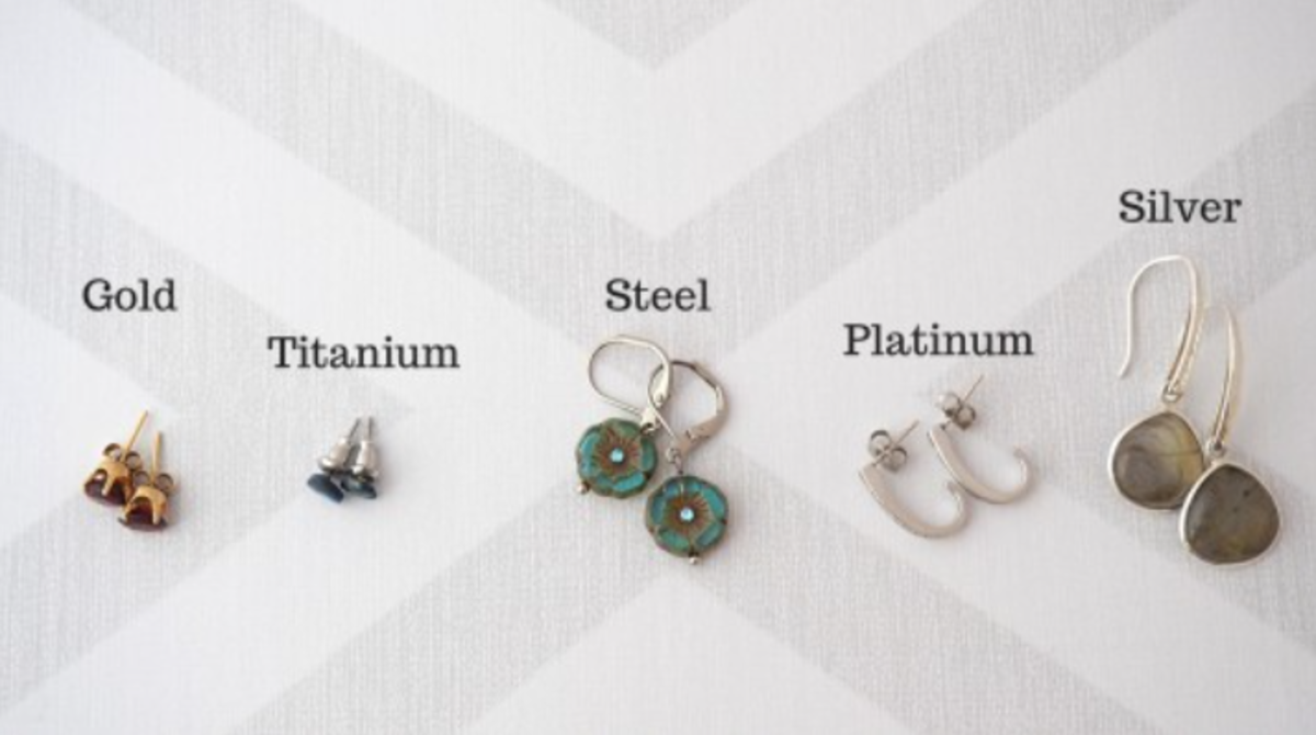 Earring posts made from these quality metals will not cause skin irritation or redness.