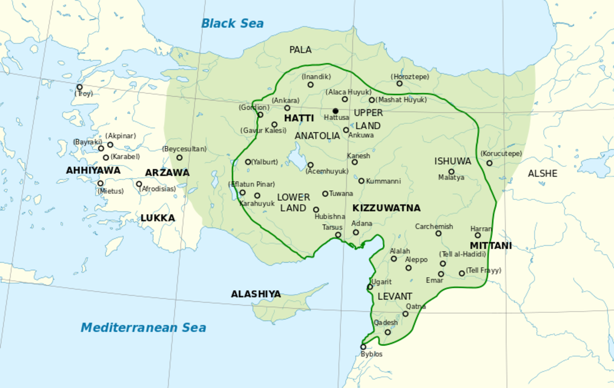 The location of the Hittite empire.