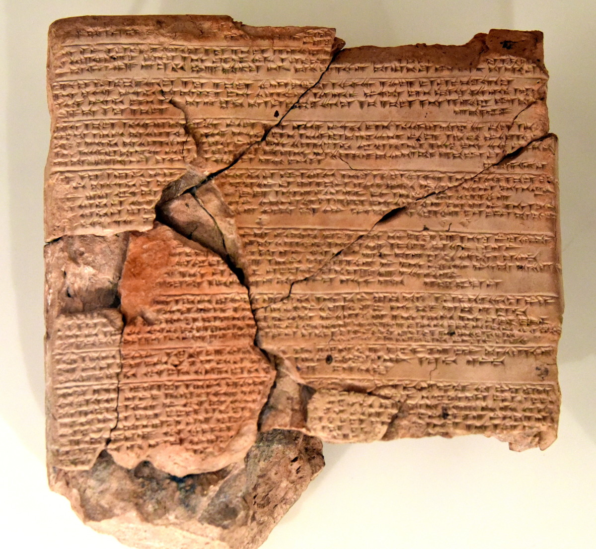 The clay tablet containing the peace treaty between the Hittites and Egypt; the world's earliest recorded peace treaty.