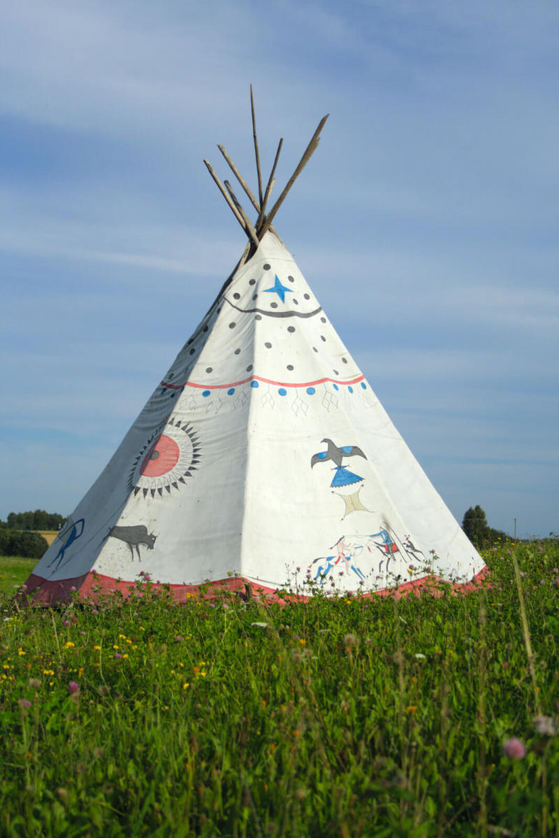 A traditional Kiowa tipi.