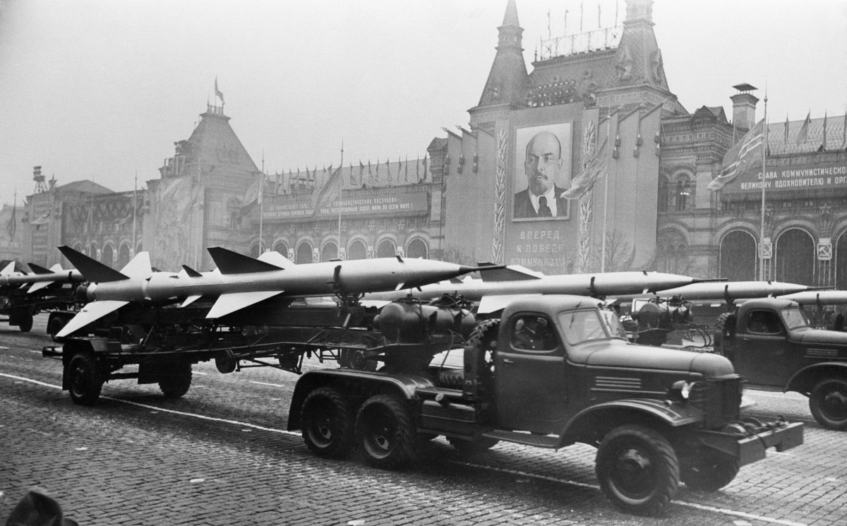 The Soviet Union unveiled a wealth of secret rocket weapons as the highlight of a massive armed display in the Red Square, commemorating the 40th anniversary of the Bolshevik Revolution.
