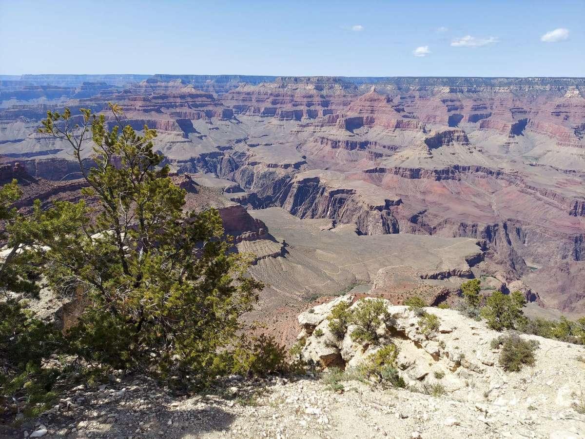 On a clear day, you can see 10 miles across to the North Rim.