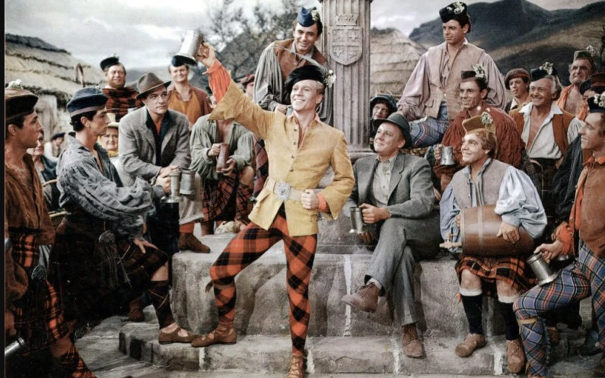 Scene from the number," Go Home to Bonnie Jean", Gene Kelly , Jimmy Thompson. Van Johnson