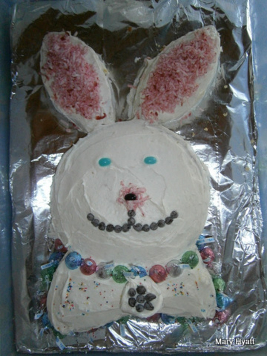 Help Your  Children Make And Decorate An  Easy Easter Bunny Cake