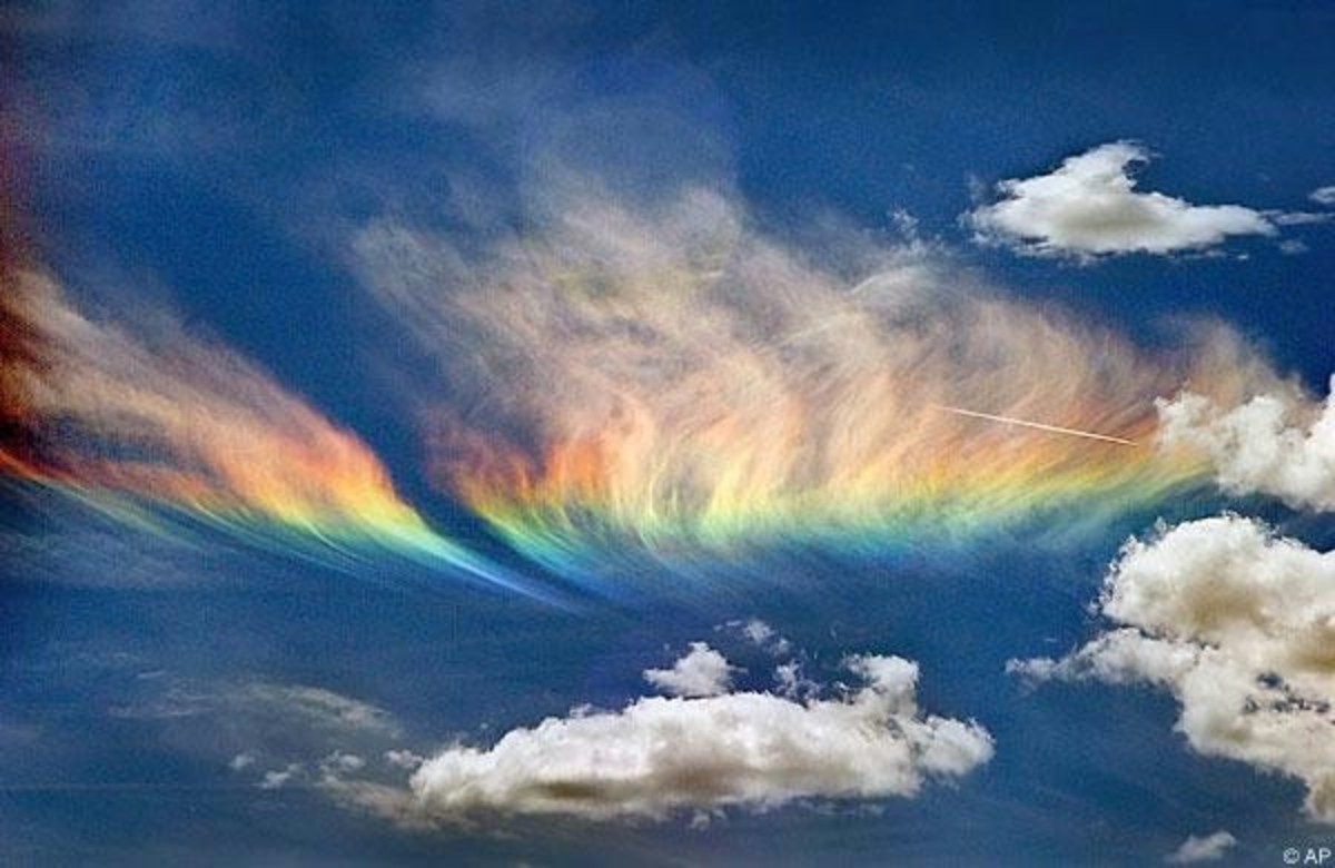 colorful rainbow in the atmosphere