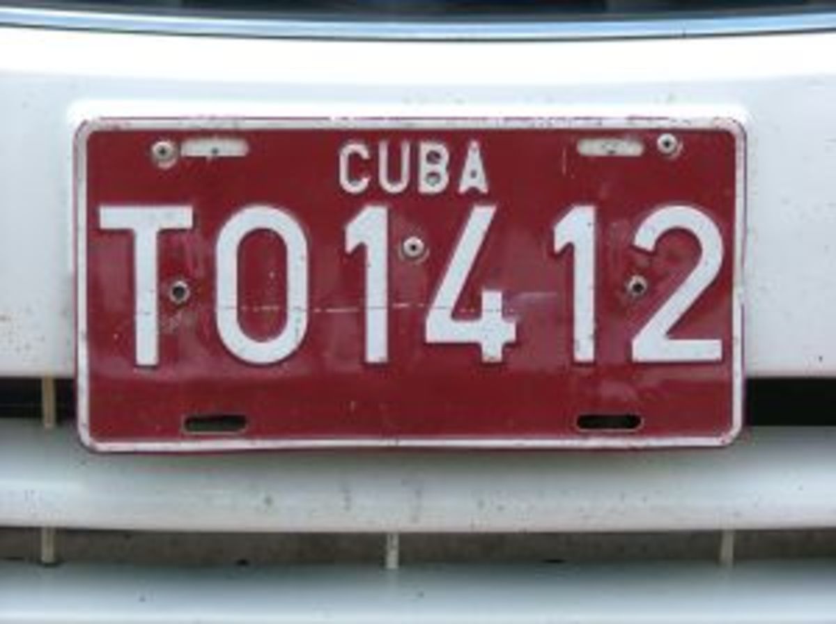 license plate from Cuba